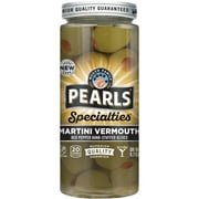 Pearls Specialties Martini Vermouth Red Pepper Hand-Stuffed Olives 6.7 oz. Jar Non GMO, Gluten Free