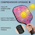 thumbnail image 4 of Pickleball Paddles Set Of 1, Fiberglass Surface, Sweet Candy Print, 1 Paddle, 2 Balls & Bag, 4 of 5