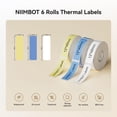 thumbnail image 2 of NIIMBOT 6 Rolls Labels for D11/D110/D101 Label Printer, Thermal Labels 12x 40mm/6 Rolls for Home Office School(White&Blue&Yellow), 2 of 7
