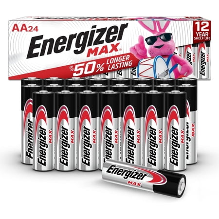 Energizer AA Batteries Double A Max Alkaline Battery, 24 Count