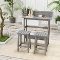 thumbnail image 2 of Outsunny Ensemble de Bar de Patio 3 Pcs avec Table de Bar de 43 Po H et 2 Tabourets de Bar, 2 of 10