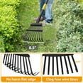 thumbnail image 3 of AEASKIEY Leaf Rake with 5ft Adjustable Long Handle, Heavy Duty Garden Rake with 9" small Rake Head, 3 of 7