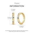 thumbnail image 6 of MULA European Original Golden Starry Night 925 Sterling Silver Hoop Earrings AAA CZ For Women Jewelry Birthday Gift, 6 of 6
