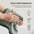 thumbnail image 3 of REGALWOVEN 13 x 29 Inch Cotton Floral Jacquard Hand Towel, Soft Absorbent Decorative Towel for Bathroom, Kitchen Green 1pk, 3 of 6