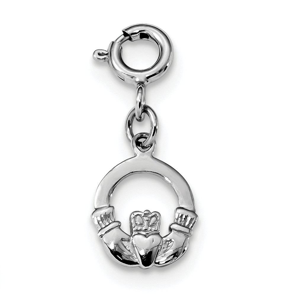 solid silver polished spring ring