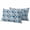 Blue Teal, variant on 2 Pack Outdoor Waterproof Throw Pillow Covers,Purple Grey Morocco Lattice Decorative Square Pillow Case Patio Pillowcases for Chair Couch Sofa 16x16in