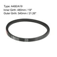 thumbnail image 2 of Uxcell A480/A19 V Belt 19-inch Inner Girth, A-Section Rubber Drive Belt 2pcs, 2 of 4