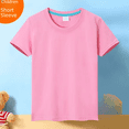 thumbnail image 3 of 2023 nueva primavera verano niños Camiseta de manga corta algodón media niñas niños capa Base manga corta, 3 of 5