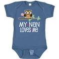 thumbnail image 3 of Inktastic My Nan Loves Me Owl Girls Baby Bodysuit, 3 of 5