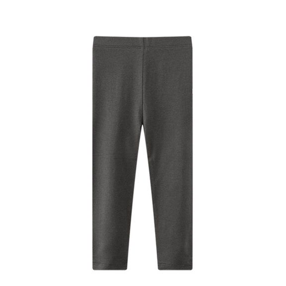 IFNWSV School Uniform for Girls Solid Cotton Solid Color Thermal Leggings with Elastic Waist for Winter Layering Brown 4-5 Years