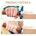 thumbnail image 5 of 1 Pair Light Brown PU and Rubber Handlebar Grips for Mountain Bikes, Comfortable Non- Bike Grip Covers, 5 of 7