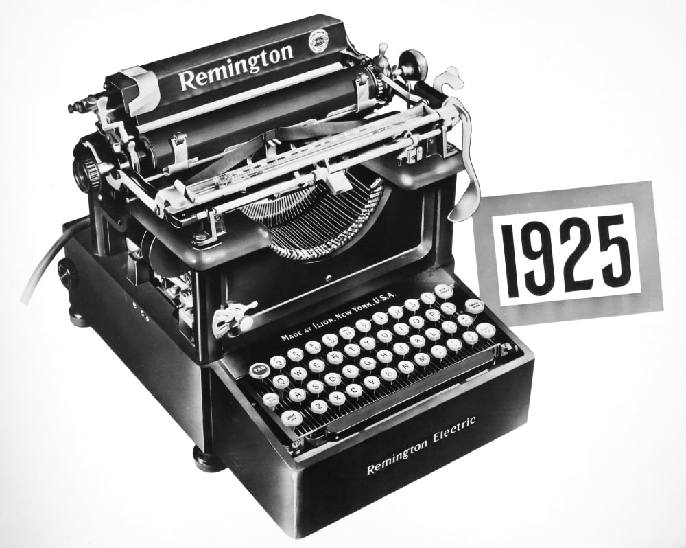 Electric Typewriter, 1925. /Nthe First Remington Electric Typewriter