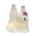 thumbnail image 3 of Estatua de novio y novia fantasma blanca Zulema Decoración de patio 13x12x8cm, 3 of 8