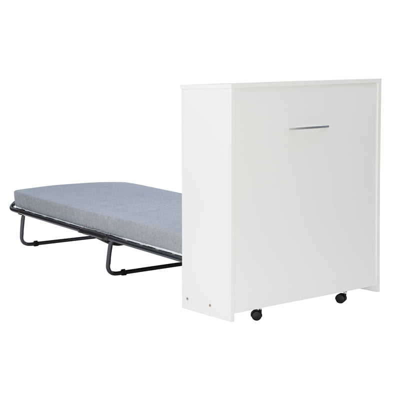 folding rollaway bed with cabinet