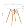 thumbnail image 4 of Aron Living Pyramid 30" Round Mid-Century Wood Dining Table in White, 4 of 5