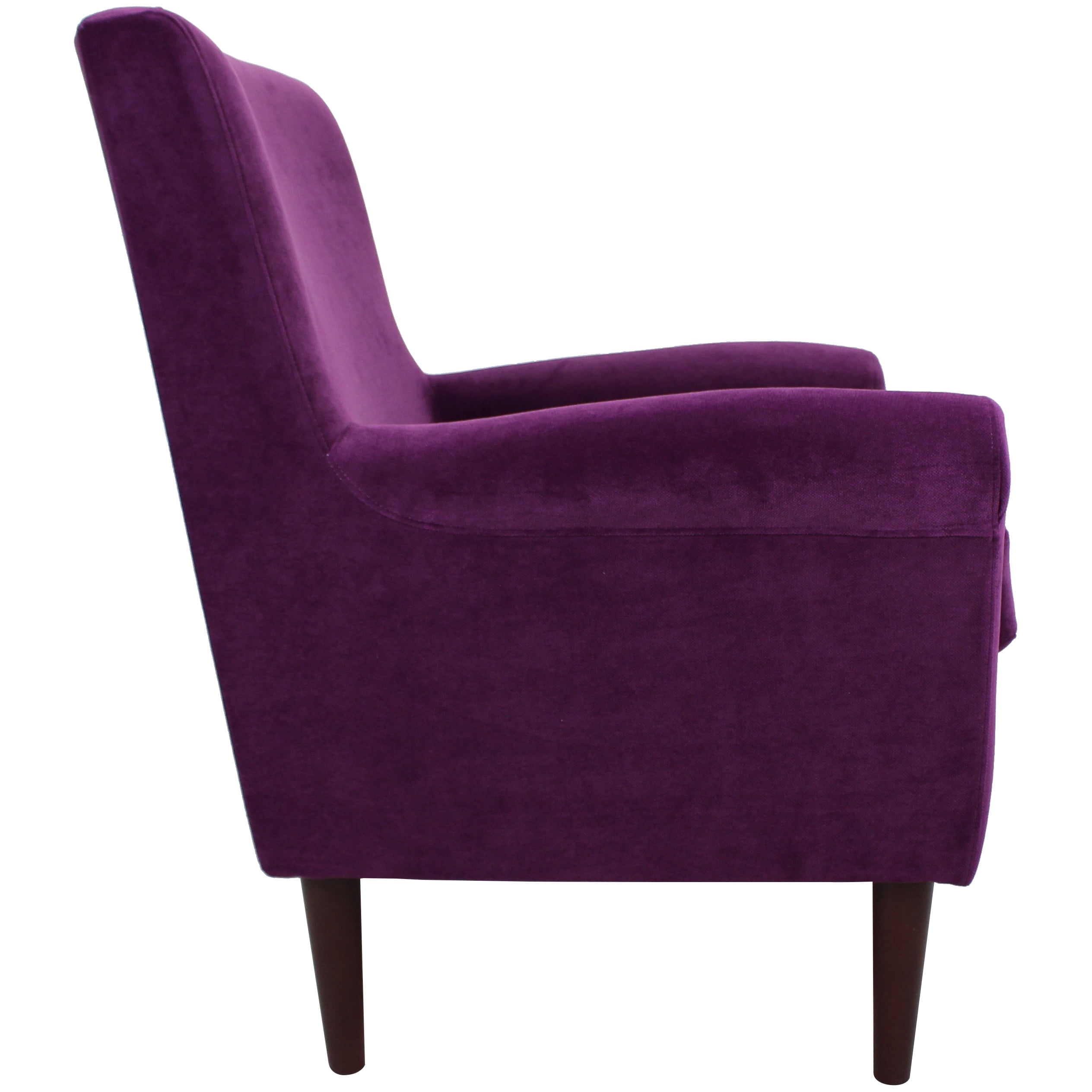 Fox Hill Trading Ellis Rolled Arm Lounge Chair, Purple