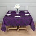 thumbnail image 3 of Purple Black Ornament Eye Pattern Square Tablecloth,Waterproof Square Table Cover,Wipeable Spillproof Washable Table Cover for Home Kitchen Party Decor 42"X42"(107x107cm), 3 of 6