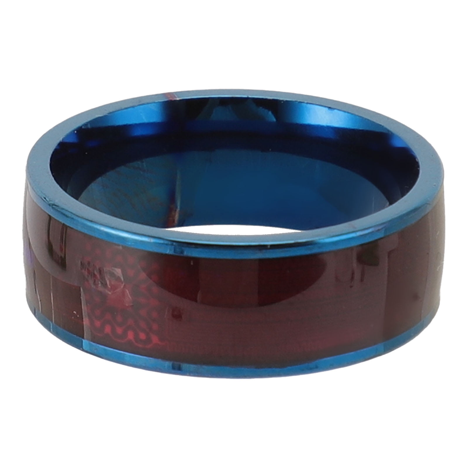 Lightweight Smart NFC Ring Multifunctional Wearable Finger Ring for Ntag213 Chip Universal Mobile Devices 0.94 in / 24 mm Diameter Size 12 Blue Colorway