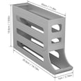 thumbnail image 2 of Egg Holder for Fridge,4 Tiers Auto Rolling Egg Dispenser for Refrigerator,Space-Saving Egg Rack,30 Eggs Organizer (Grey), 2 of 5