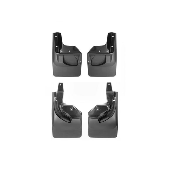 WeatherTech Custom No Drill Splash Guard MudFlaps compatible with Jeep Wrangler 2-Door, Wrangler Unlimited 4-Door, Front & Rear Set - Black