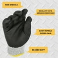thumbnail image 5 of MMBM Cut Resistant Gloves Grey/Black with Yellow Cuff, Small, Reusable HPPE & Glass Fibers Gloves 24 Pairs, 5 of 5