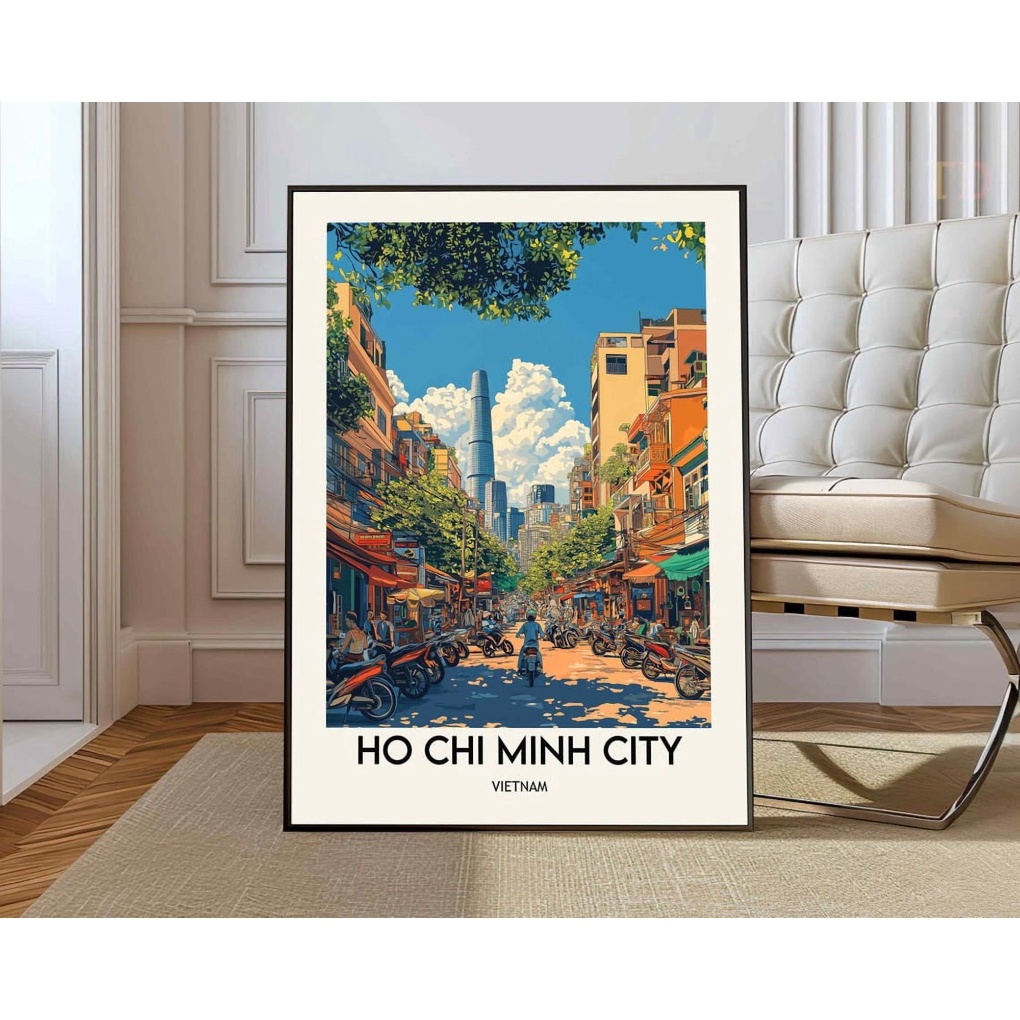 Hanoi Vietnam Travel Poster , Poster Print Only