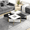 Black,White, variant on Euroco Modern Nesting Coffee Tables Set of 4 -Mid Century Modern Square Living Room Table, Free Adjustable Shape,Versatile and Stylish Accent Furniture for Your Living Room Black & White Color
