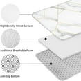 thumbnail image 5 of White Gold Geometric Marble Bathroom Rugs Sets 3 Piece,Toilet Cover Set,Absorbent Non Slip Bathroom Mats Sets with U-Shaped Contour Rug Toilet Rug Set, 5 of 5