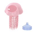 thumbnail image 2 of Jellyfish Shape Aquarium Cave Hideout with Feeder, 1Pc Betta Fish Shelter Ornament with 3Pcs Suction Cups, Fish Tank Accessories, Floating Fish Tank Decorations for Shrimp Small Fish Fry, 2 of 5