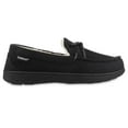 thumbnail image 5 of Isotoner Men's BLACK Microsuede Moccasin Tie Memory Foam Slipper M 8-9, 5 of 5