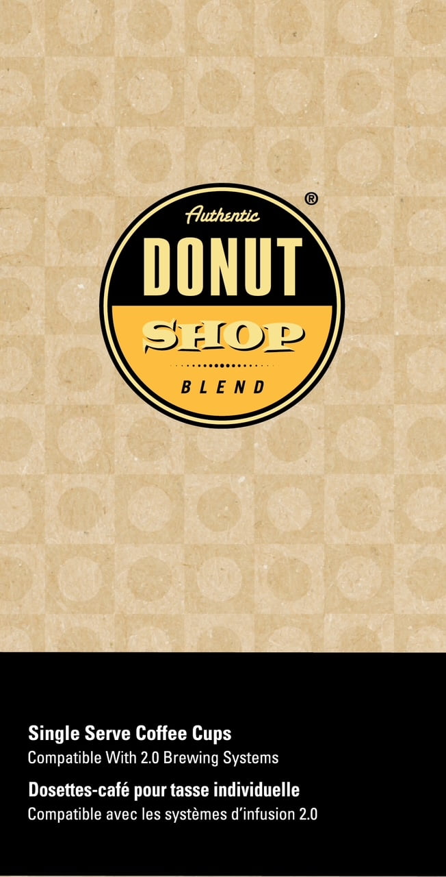 Authentic Donut Shop Blend Flavored Coffee Pods, Vanilla Hazelnut Decaf Coffee in Single Serve Cups, 24 Count