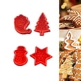 thumbnail image 3 of 4pcs Christmas Baking Cutter Mould For Fondant Cake Biscuit Pastry Kitchen Baking Tools, 3 of 8