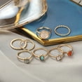 thumbnail image 4 of Bijoux en Liquidation 8 Pcs/ensemble Combinaison de Doigts Colorés pour Femmes Multicolore, 4 of 6