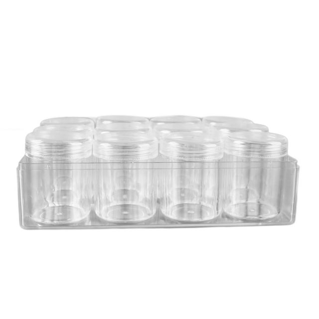 Petite Boîte Séparée pour Médicaments, 12 Grilles Corps de Bouteille Transparent Spirale Ronde Organisateur de Médicaments Double Conception Ronde Récipient de Médicaments