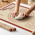 thumbnail image 1 of Luniquz 26x16 Inch Extra Thick Silicone Baking Mat with Measurements, Non-slip and Reusable - For Cookies, Bread, Pastry, 1 of 6