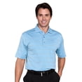 thumbnail image 1 of Monterey Club Men's Vero Single Stripe Texture Golf Polo Shirt #1632, 1 of 2