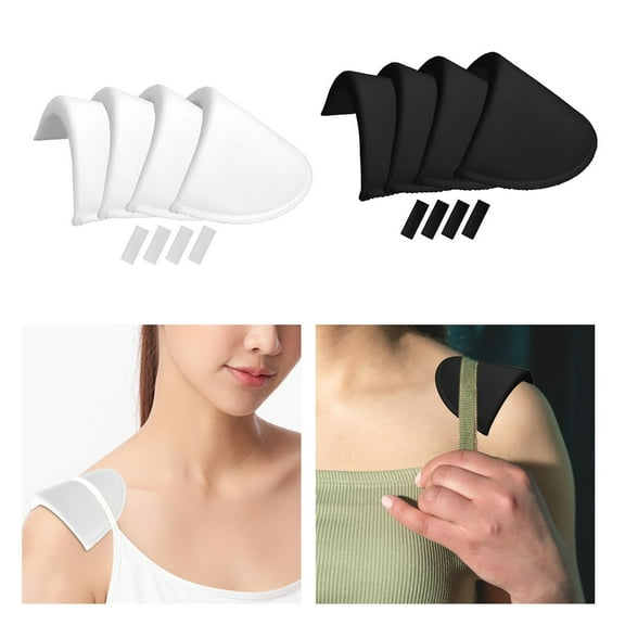 balikha 8x Shoulder Pads Soft Thickening Sponge Pads for Suit T Shirt Height Low Shoulder