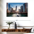 thumbnail image 3 of Elephant Stock Chicago River Boats Wall Art - Horizontal Canvas Wall Art - Living Room Wall Decor - Places Canvas - Teal And Blue Decor - 39" x 26", 3 of 8