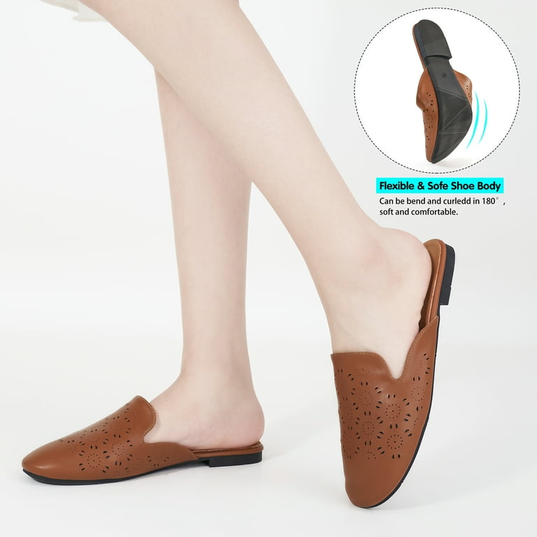 Ecetana Womens Mules Dressy Flats Shoes Slip On Slides Backless Loafers Ecetana Womens Mules Dressy Flats Shoes Slip On Slides Backless Loafers