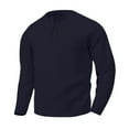 thumbnail image 5 of AnuYalue Long Sleeve Henley Shirt for Men Lightweight Crew Neck T-Shirt Button Up Outdoor Sweatshirt Solid Color Tops, 5 of 10