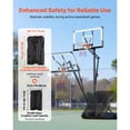thumbnail image 3 of KFFKFF Support de Basketball Portable, Panier de Basketball et But à Hauteur Réglable de 10 Pi, Panier de Basketball Portable avec Panneau Arrière en PC de 54 Pouces et Roues, 3 of 9
