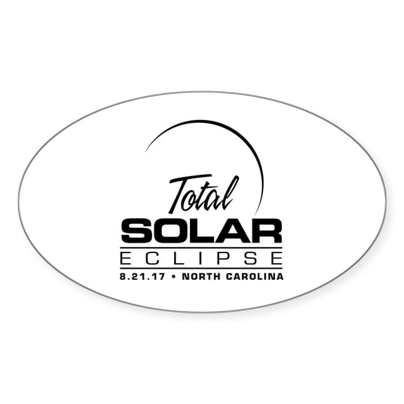 CafePress - Total Solar Eclipse North Carolina 2017 - Sticker (Oval)