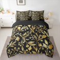 thumbnail image 2 of jejeloiu Gold Leaves 7-Piece Twin Bedding Sets,Modern Aesthetic Design Bedding Comforter Set For Adults Reversible, 2 of 8