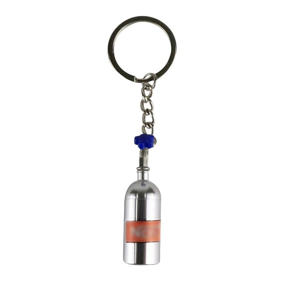 Simulation Keyring Nitrous Bottle Keychain Aluminum Designs Great Addition for Motorbike Car Fans Daily Use and Shows 1pc