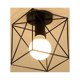 thumbnail image 1 of Lámpara De Techo Industrial Retro Metal Geometría Jaula E27 Lámpara Moderna Lámpara Colgante Iluminación Hierro Cubo Negro Lámpara De Techo Para Sala De Estar B, 1 of 4