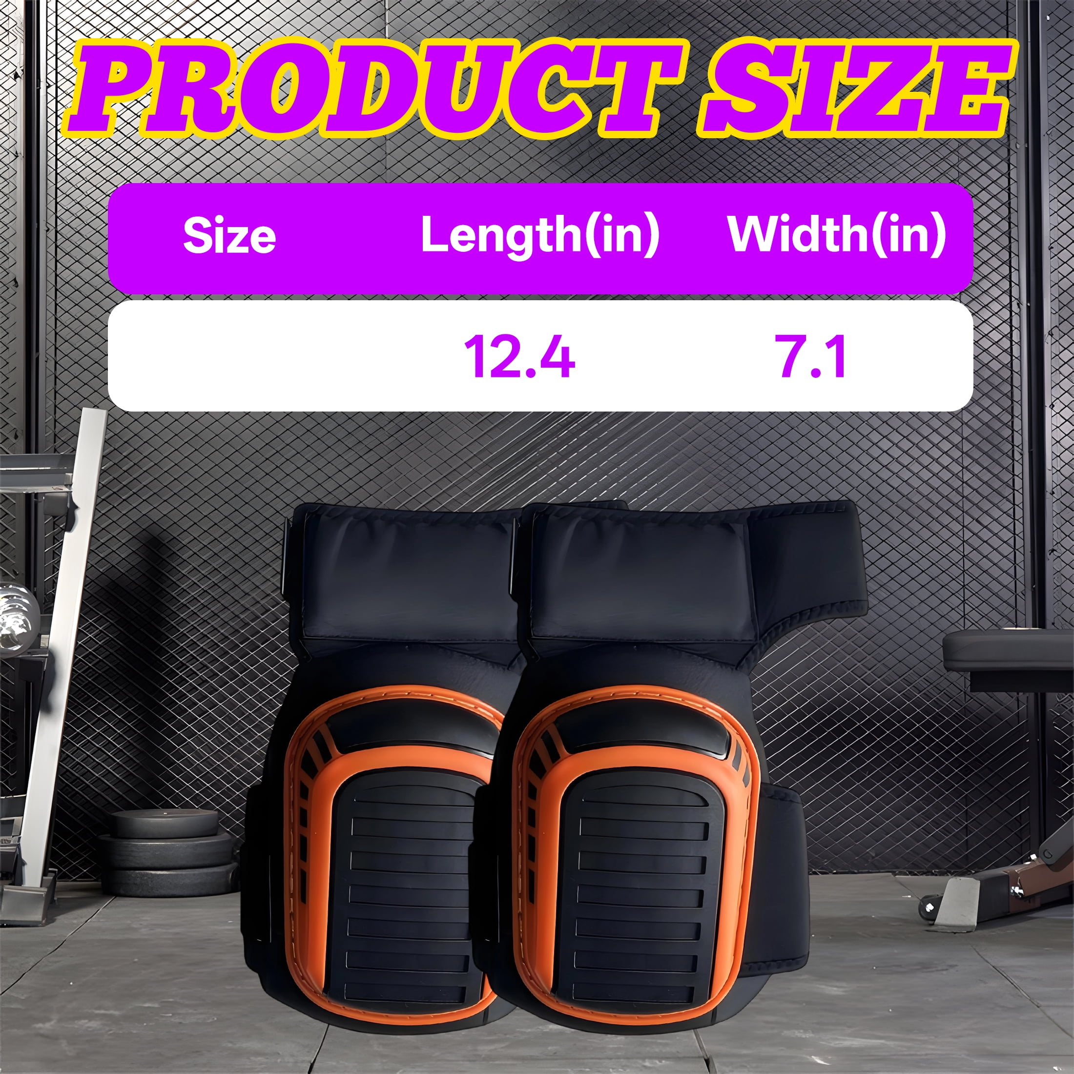 BESTSKY 2Pcs Knee Pads,Waterproof and Wear-Resistant Knee Pads for Gardening,Hard Shell Impact Resistant Gardening Knee Pads,Orange