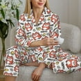 thumbnail image 6 of Sigee Happy Foxy Faces for Women’s Pajama Sets Long-Sleeved Pjs Sets for Women 2 piece Sleepwear-XX-Large, 6 of 7