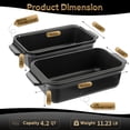 thumbnail image 2 of Enameled Cast Iron Dutch Oven For Bread Baking  9*5 Pot With Lid Homemade 2 In 1 Sourdough Pan Roasting & Braising Induction Safe (4.2 Qt Black), 2 of 8