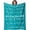 God Says - Teal, variant on Bible Blanket Christian Sympathy Blanket Inspirational Gifts Religious Gifts for Women Jesus Christ God Says You are Blessed 60x80 Soft Blanket for Praying Faith Woman