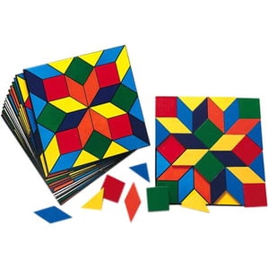 Learning Resources Parquetry Blocks & 20 Pattern Cards, Ages 4+